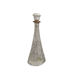 Vintage by Bright 1-2-3 Lampfot Rutslipat Glas, 37 cm