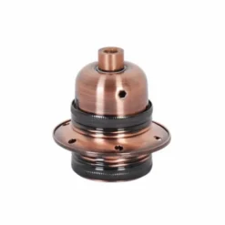 Halo Design Lamphållare E27 metall, antik koppar