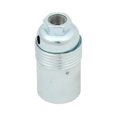 lampsladdar.se Lamphållare E14 slät zinc, ojordad
