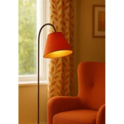 Vallentuna Armatur & Skärmateljé Lampskärm Kon Röd/Guld 24 cm