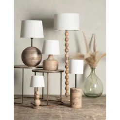 A Lot Decoration Lampskärm Linne Cylinder Creme 40cm