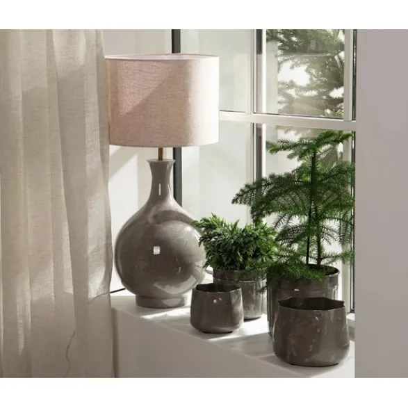 A Lot Decoration Lampskärm Linne Cylinder Natur 30cm
