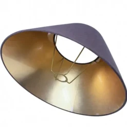 Vallentuna Armatur & Skärmateljé Lampskärm Mörkgrå/Guld 43cm