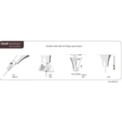 Dezall Lamptop tjus, mattvit 11,7cm