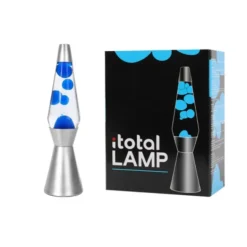 Barn itotal Lavalampa 40 cm blå/genomskinlig silver bas