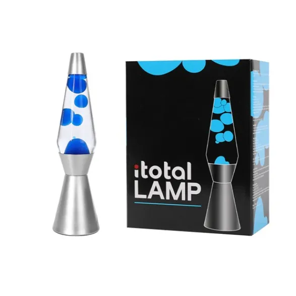 Barn itotal Lavalampa 40 cm blå/genomskinlig silver bas
