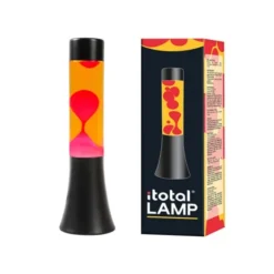 Barn itotal Lavalampa 30 cm gul/röd svart bas