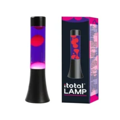 Barn itotal Lavalampa 30 cm lila/röd svart bas