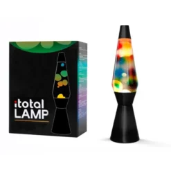 Barn itotal Lavalampa 36 cm rainbow svart bas