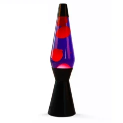 Barn itotal Lavalampa 36 cm röd/lila svart bas