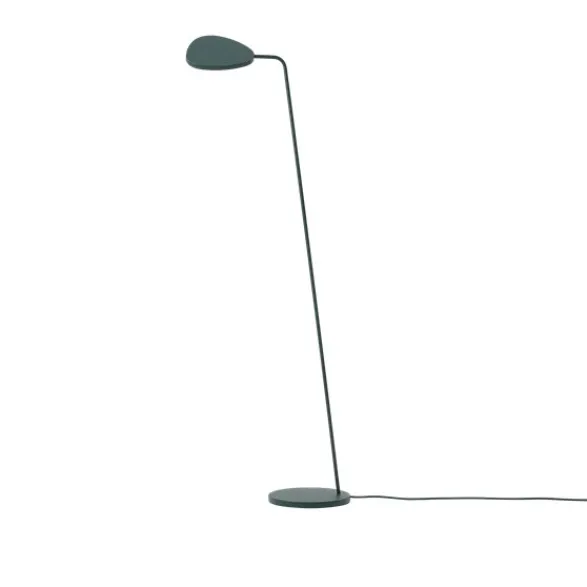 Muuto Leaf golvlampa, mörkgrön 118cm
