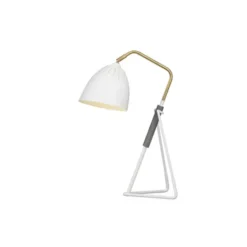 Örsjö Belysning Lean bordslampa, vitstruktur/råmässing 49cm