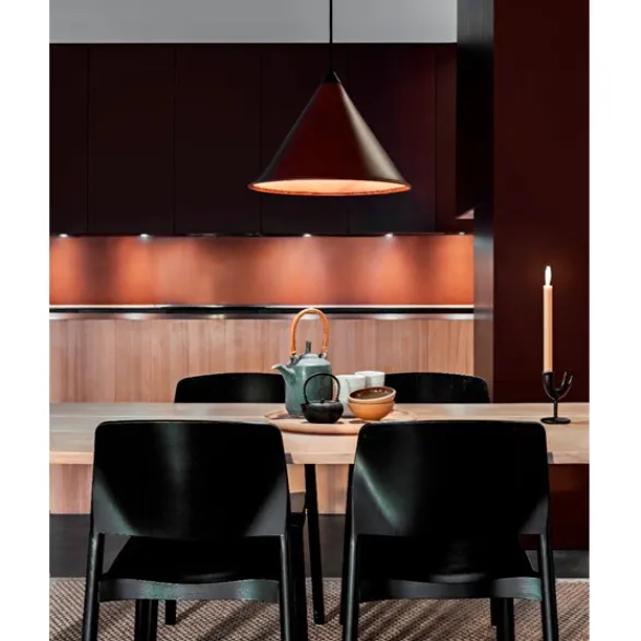 Cuero Design Leather Cone Namibia Taklampa Chocolate 35 cm
