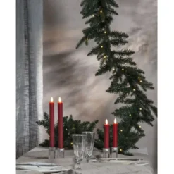 Star Trading LED Antikljus 2-pack Flamme Rustic Röd 15cm