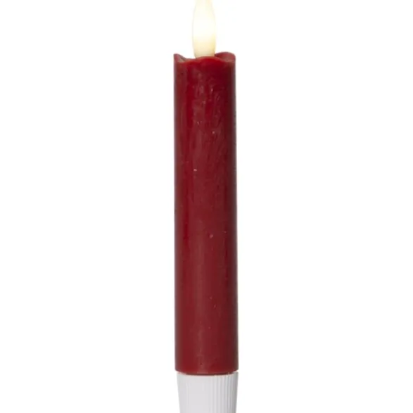 Star Trading LED Antikljus 2-pack Flamme Rustic Röd 15cm