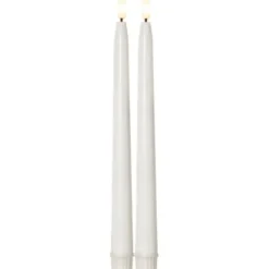 Star Trading LED Antikljus 2-pack Flamme Slim Outdoor Vit 28cm