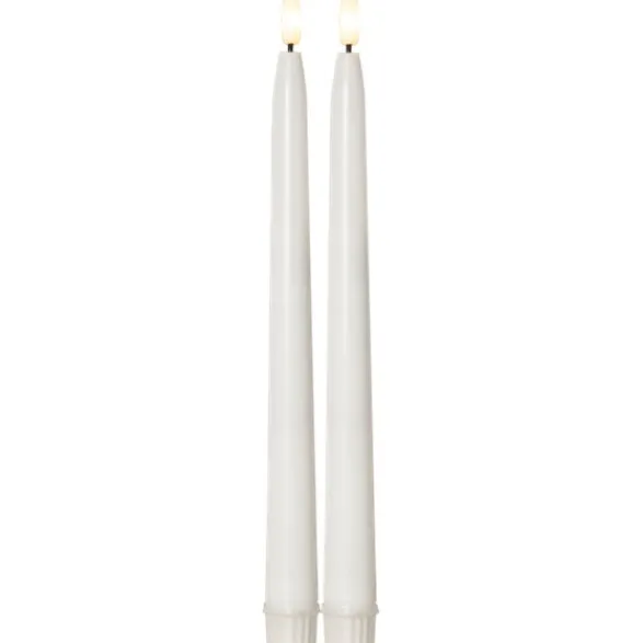 Star Trading LED Antikljus 2-pack Flamme Slim Outdoor Vit 28cm
