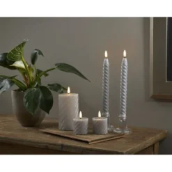 Star Trading Led Antikljus 2-Pack Flamme Swirl, Grå