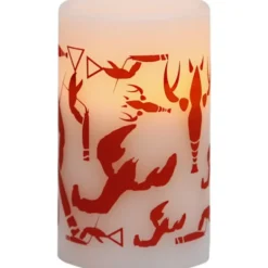 Star Trading LED Blockljus Crayfish Party Vit 12,5cm