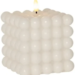 Star Trading LED Blockljus Flamme Dot Vit 12,5cm