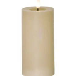 Star Trading LED Blockljus Flamme Flow Beige 17,5cm