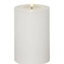 Star Trading LED Blockljus Flamme Flow Big Vit 17,5cm