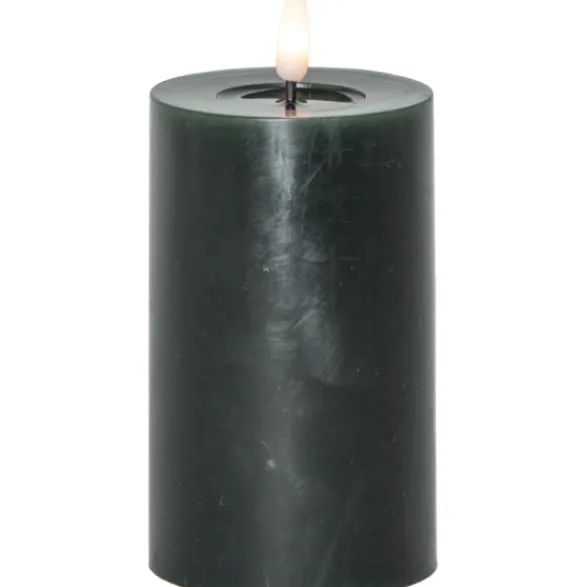 Star Trading LED Blockljus Flamme Flow Grön 15cm