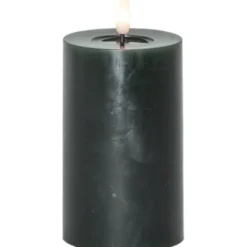 Star Trading LED Blockljus Flamme Flow Grön 15cm