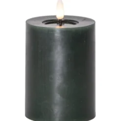 Star Trading LED Blockljus Flamme Flow Grön 12,5cm