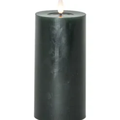 Star Trading LED Blockljus Flamme Flow Grön 17,5cm