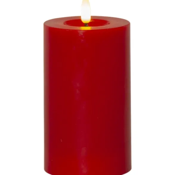 Star Trading LED Blockljus Flamme Flow Röd 15cm