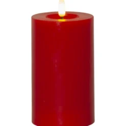 Star Trading LED Blockljus Flamme Flow Röd 15cm