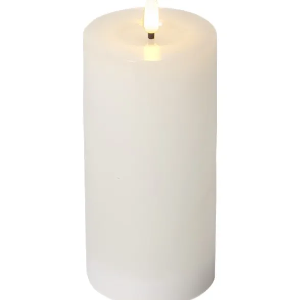 Star Trading LED Blockljus Flamme Flow Vit 17,5cm