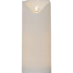 Star Trading LED Blockljus Flamme Grand Vit 40cm