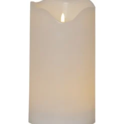 Star Trading LED Blockljus Flamme Grand Vit 30cm