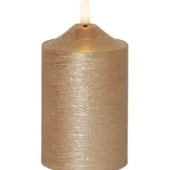 Star Trading LED Blockljus Flamme Guld 15 cm