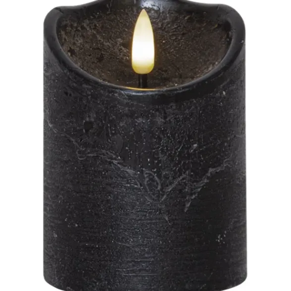 Star Trading LED Blockljus Flamme Rustic Svart 10 cm