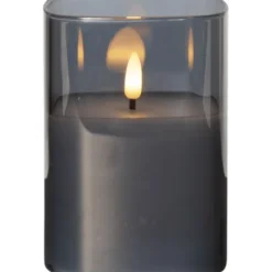 Star Trading LED Blockljus Flamme Svart 12,5cm