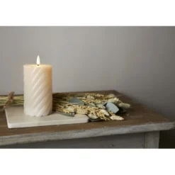 Star Trading Led Blockljus Flamme Swirl, Beige