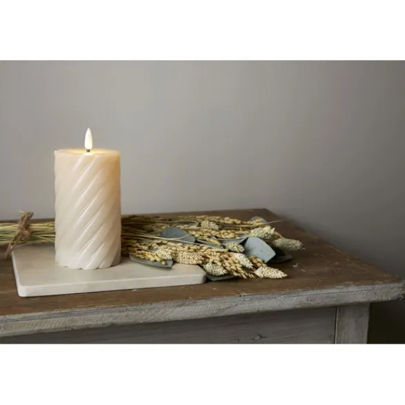 Star Trading Led Blockljus Flamme Swirl, Beige