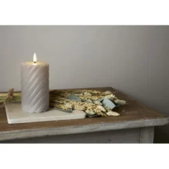 Star Trading Led Blockljus Flamme Swirl, Grå