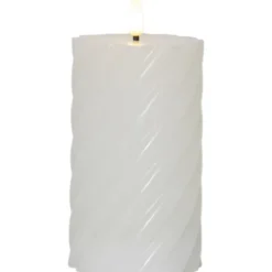 Star Trading Led Blockljus Flamme Swirl, Vit