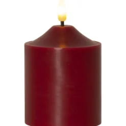 Star Trading LED Blockljus Flamme Top Röd 12cm