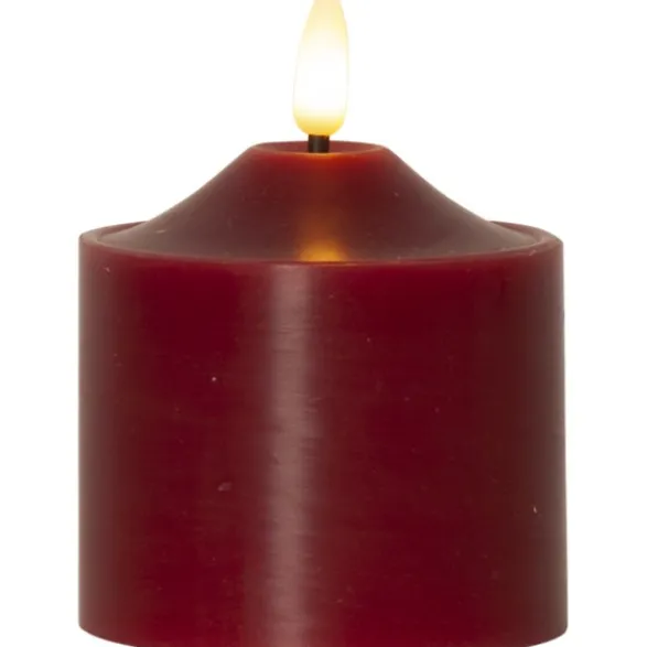 Star Trading LED Blockljus Flamme Top Röd 9,5cm