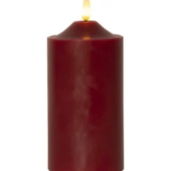 Star Trading LED Blockljus Flamme Top Röd 17cm