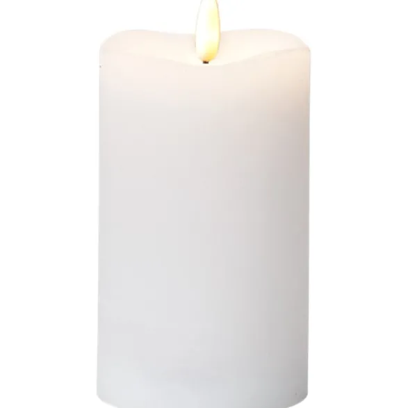 Star Trading LED blockljus Flamme, vit 14cm