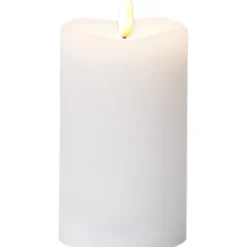 Star Trading LED blockljus Flamme, vit 14cm