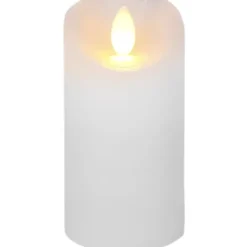 Star Trading LED Blockljus Glow Vit 10cm