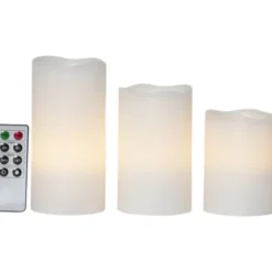 Star Trading LED Blockljus 3-pack May Vit 15cm
