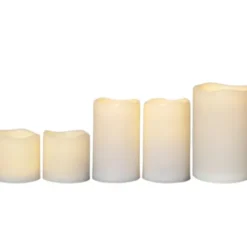 Star Trading LED Blockljus Paul set of 5 Elfenben 15cm